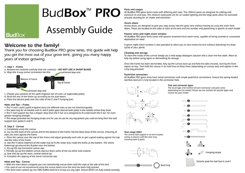 BudBox PRO 150 x 300 x 200cm or 220cm High